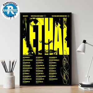 Rico Nasty The Lethal North America Tour 2025 Dates List Kick Off On September 19th In Chicago IL Wall Decor Poster Canvas