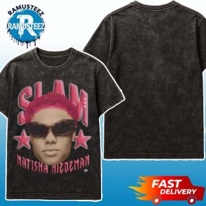 SLAM Natisha Hiedeman Heavy Tee Cover The StudBudz SLAM 258 Black Washed T-Shirt