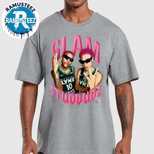 SLAM Studbudz Heavy Tee Cover Courtney Williams And Natisha Hiedeman Minnesota SLAM 258 Grey T-Shirt