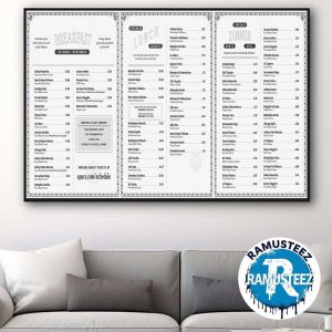 San Antonio Spurs 2025-26 Regular Season NBA Schedule Wall Decor Poster Canvas