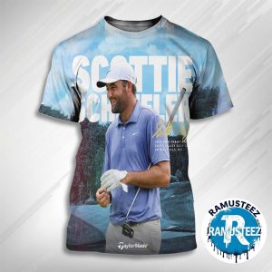 Scottie Scheffler Claimed Fifth PGA Tour Win During The Final Round Of The BMW Championship 2025 All Over Print Vintage T-Shirt