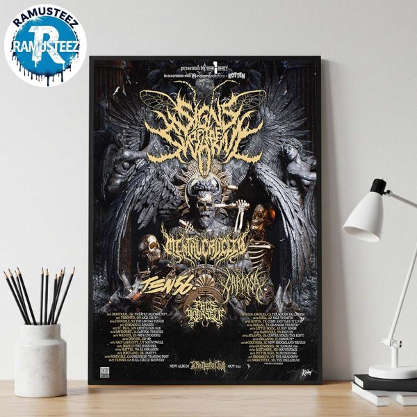 Signs Of The Swarm To Rid Myself Of Truth Tour 2025 Dates List Start In Montreal QC At Theatre Fairmount On October 2nd Poster Canvas