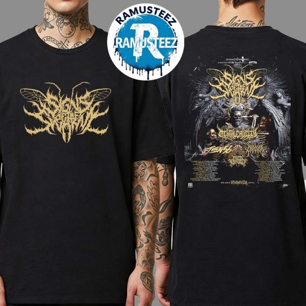 Signs Of The Swarm To Rid Myself Of Truth Tour 2025 Dates List Start In Montreal QC At Theatre Fairmount On October 2nd Two Sided Print Black T-Shirt