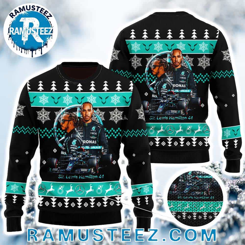 Sir Lewis Hamilton 44 Formula 1 Holiday Gift For Family F1 Ugly Christmas Sweater Sir Lewis Hamilton 44 Formula 1 Holiday Gift For Family F1 Ugly Christmas Sweater
