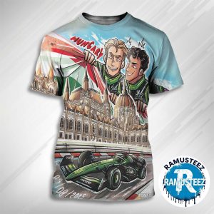 Stake F1 Team Kick Sauber 2025 Hungarian Grand Prix Posters At The Hungaroring In Budapest On August 1-3 2025 All Over Print T-Shirt