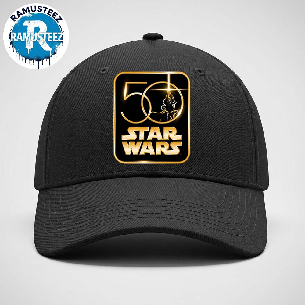 Star Wars Logo For Celebrate 50 Years Of A Galaxy Far A New Hope Returns To Theaters April 2027 Snap Back Cap Hat Star Wars Logo For Celebrate 50 Years Of A Galaxy Far A New Hope Returns To Theaters April 2027 Snap Back Cap Hat