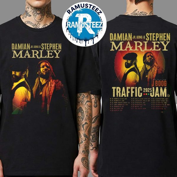 Stephen Marley x Damian Marley Traffic Jam 2025 Summer Tour Dates List For August And September Start In Santa Cruz CA Unisex T-Shirt