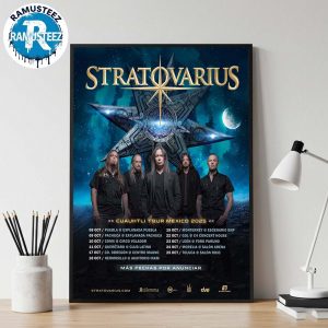 Stratovarius Cuauhtli Tour Mexico 2025 Dates List Kick Off On October 8th In Puebla At Explanada Puebla Home Decor Poster Canvas
