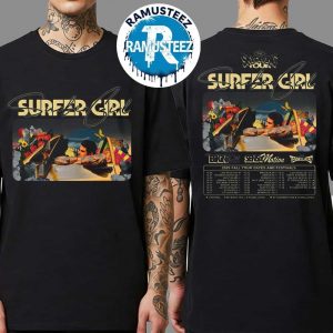 Surfer Girl Music Band The Sky Diving Tour 2025 Fall Tour Cities List Start In Las Vegas NV On October 4 Two Sided Print Unisex T-Shirt