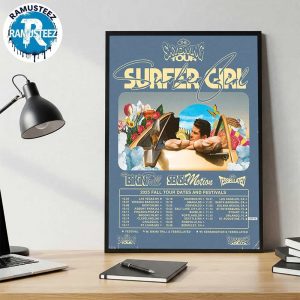 Surfer Girl Music Band The Sky Diving Tour 2025 Fall Tour Cities List Start In Las Vegas NV On October 4 Wall Decor Poster Canvas