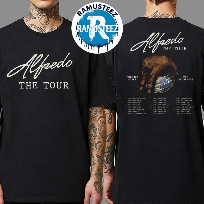 The Alchemist Alfredo The Tour 2025 Dates List Kick Off In Philadelphia PA On September 20th Two Sided Print Unisex T Shirt