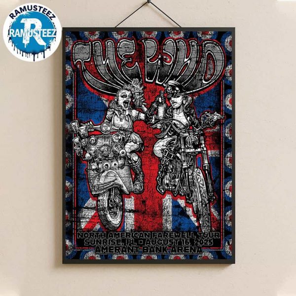 The Who North American Farewell Tour 2025 Collection Poster For Sunrise Florida At Amerant Bank Arena On August 16 2025 Home Decor Poster Canvas