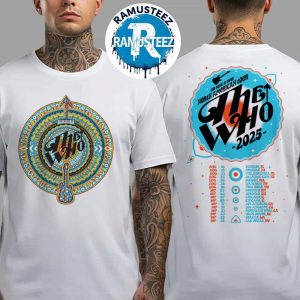 The Who The Song is Over Guitar Arrow Dateback Event Tee North American Farewell Tour 2025 White Unisex T-Shirt