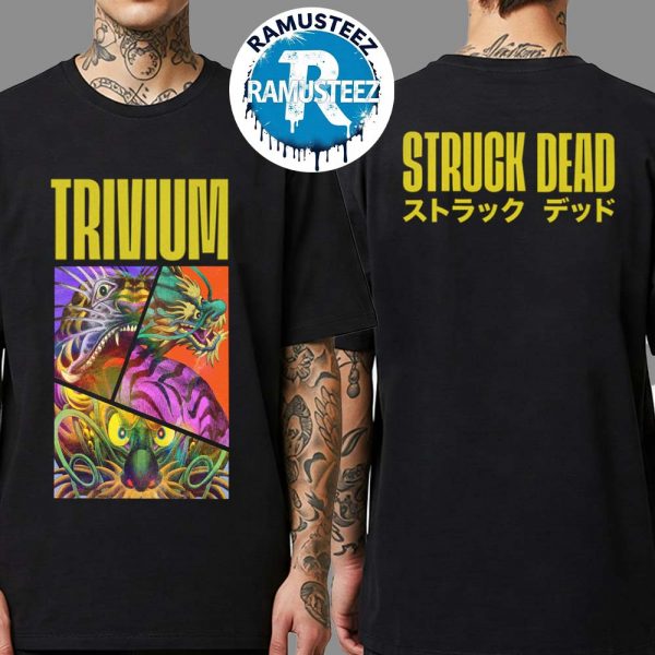 Trivium Collection Tee Struck Dead Black Two Sided Print Unisex T-Shirt