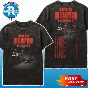 Twenty One Pilots The Clancy Tour Breach 2025 Dates List For September And October Unisex Washed T-Shirt
