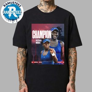 Victoria Mboko 18 Years Old Defeats Naomi Osaka Achieved First WTA 1000 Title In Montreal Canadian Open Championship Black T-Shirt