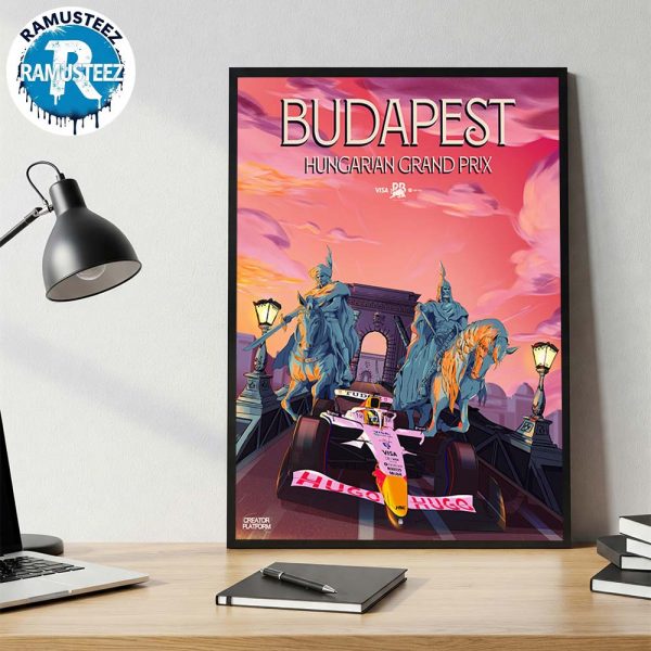 Visa Cash App RB F1 Team 2025 Hungarian Grand Prix Posters At The Hungaroring In Budapest On August 1-3 2025 Wall Decor Poster Canvas
