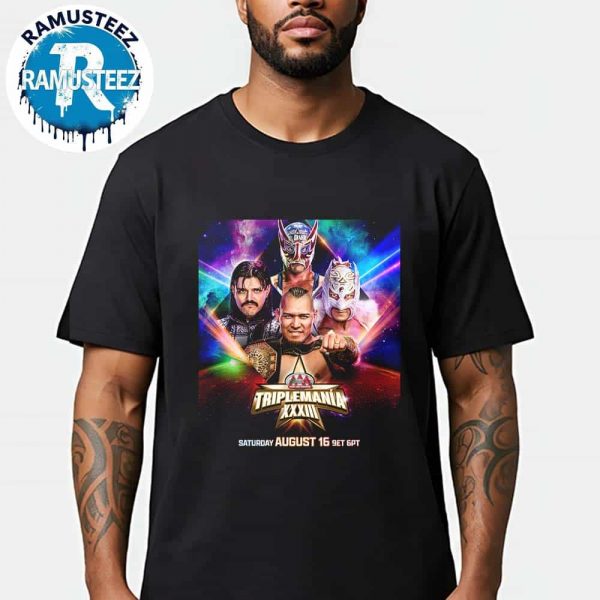 WWE Triplemania XXIII On Saturday August 16th With Vikinggo Vs Mysterio Vs Dragon Lee Vs Americano For The AAA Mega Championship 2025 T-Shirt
