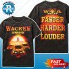 Wacken Open Air 2025 Tiny Planet Exclusive Tee Welcome To Planet Wacken Two Sided Print Washed T-Shirt