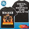 Wacken Open Air 2025 Tiny Planet Exclusive Tee Welcome To Planet Wacken Two Sided Print Washed T-Shirt