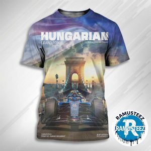 Williams Racing F1 Team 2025 Hungarian Grand Prix Posters At The Hungaroring In Budapest On August 1-3 2025 All Over Print T-Shirt